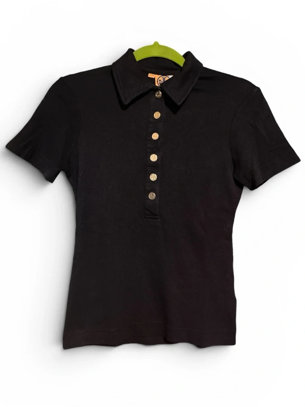 Tory Burch, short sleeve half button-down collared shirt